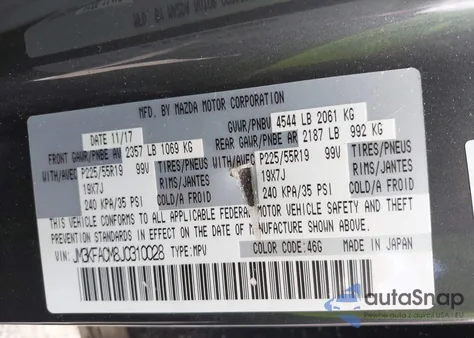 2018 Mazda Cx-5 Touring from USA, damaged, VIN JM3KFACM8J0310028